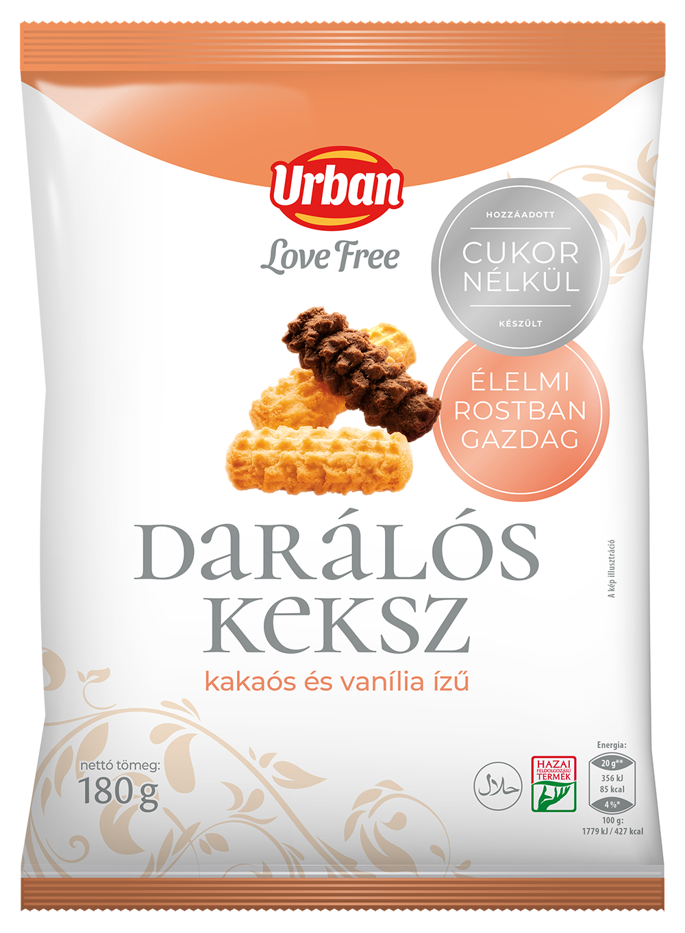 URBAN LOVE FREE darálós keksz 180g